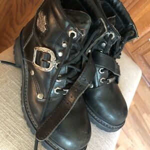 Harley-Davidson Black Lace Up Boots
